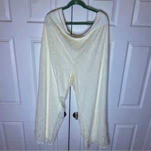 Lace Pants Size 3X Crème Bongo Plus Cover Up